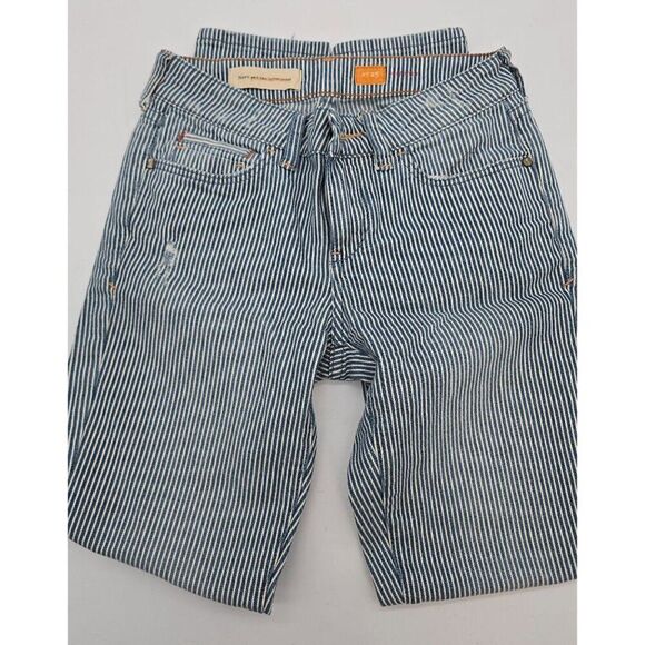 Pilcro & The Letterpress Blue Striped Womens ankle Jeans Size 25 - Picture 1 of 9